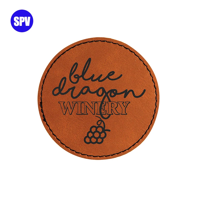 Personalized Engraving Leather Coaster, Leatherette Laserable Blanks