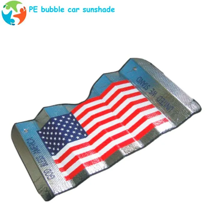 Outdoor folding PE bubble  printed car front windshield sunshades