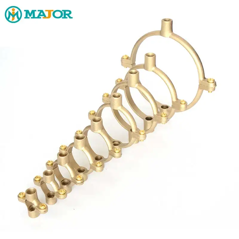 Customized Brass Hangers Strap Brackets Clamps Support Single Or Double Ring Pipe Clip