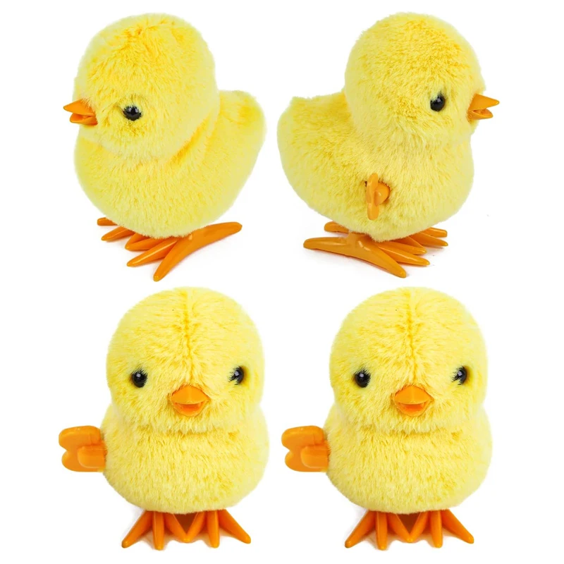 Classic Plush Mini Chicken Toys Funny Hopping Jumping Wind Up Chick Toys for Kids