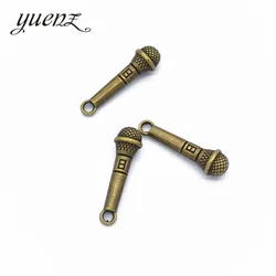 YuenZ Antique silver color microphone Charms Retro DIY Fashion Handmade Pendant Charms for Jewerly Making 24*17mmP132