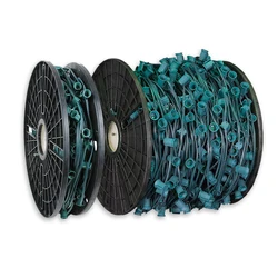 Andysom Top 500 1000 Foot C7 C9 ST38 Empty Socket Christmas Holiday String Light Cord Spool for Outdoor Holiday Decorating