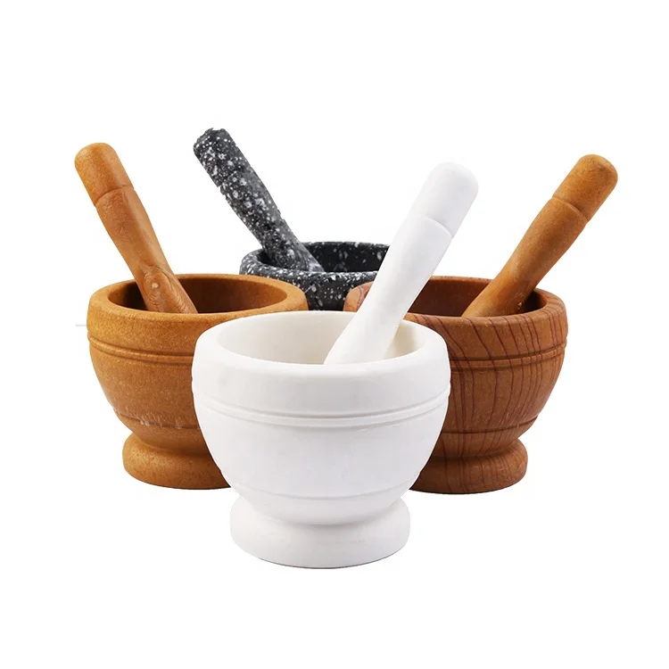 H751 Home Kitchenware Cuisine Pepper Herb Pounder Minced Tool Mills Kitchen Mortar Pestle Mixing Pot Manual Garlic Grinder