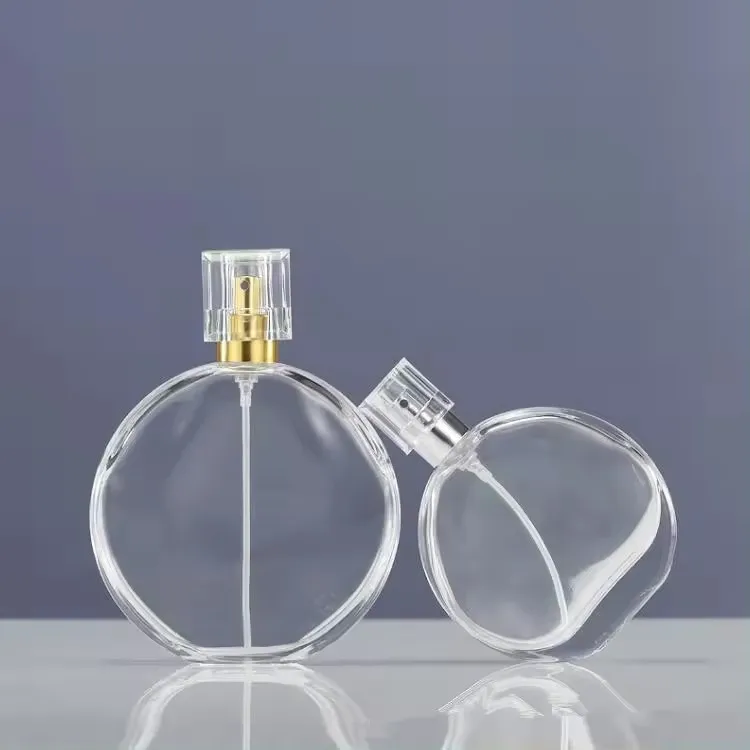 Round 50ml 100ml Sale Empty Perfume Bottles Luxury Glass Bottle For Perfume 100 Ml