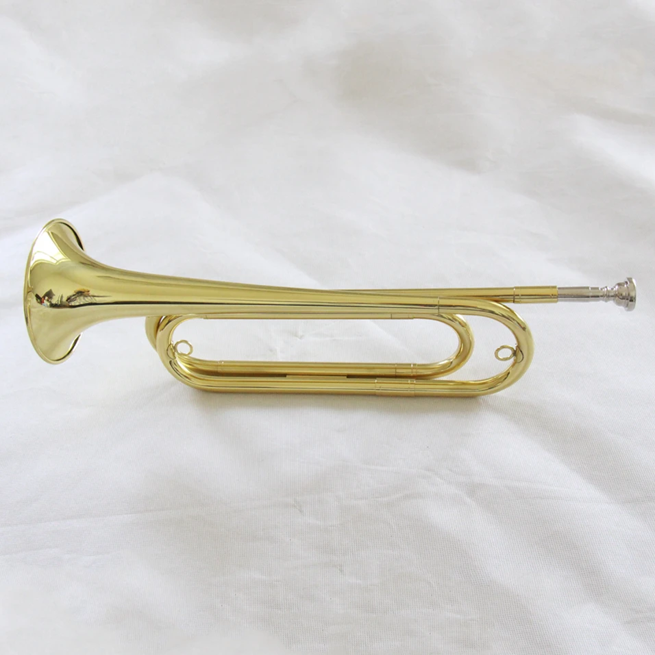 Handmade bugle trumpet good price Bb horn gold