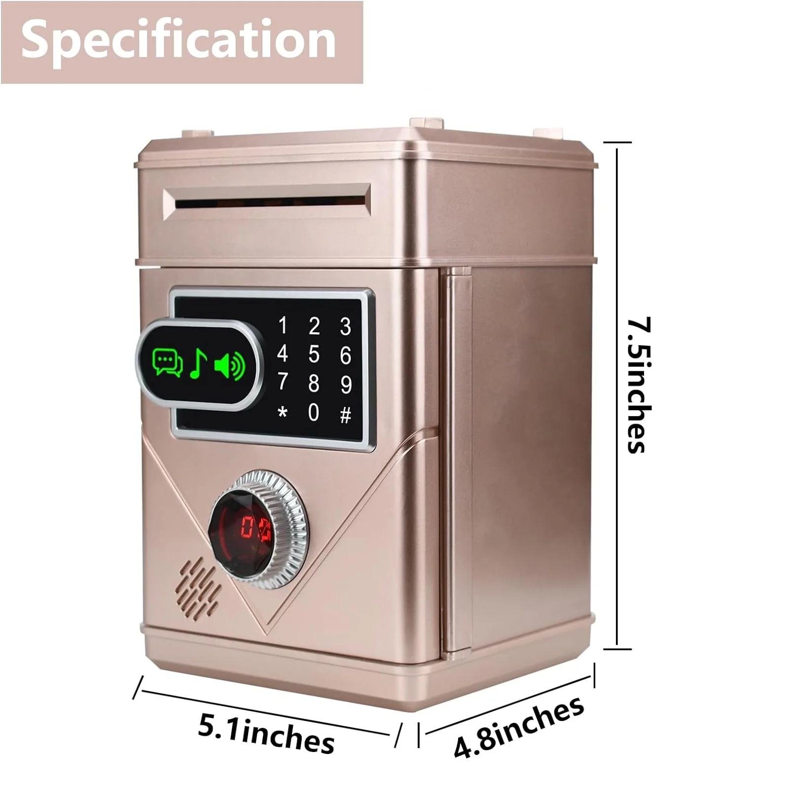 Electronic Touch Screen Piggy Bank Safety Password Mini Intelligent Counting Money Coin Bank ATM Banks Children Toys
