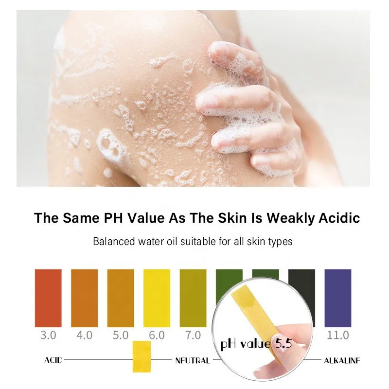 OEM Amino Acid Body Wash 300ml / 10.14 fl oz Soap-Free Mild Fragrance Shower Gel Hydrated Nourished Skincare Body Cleanser