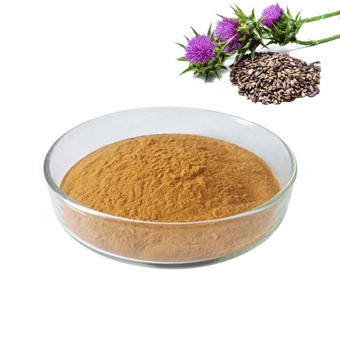 Wholesale Milk thistle Extract Powder 80% Silymarin Free Sample With Milk Thistle P.E. 40%~80% Silymarin 20%~90% Silybins