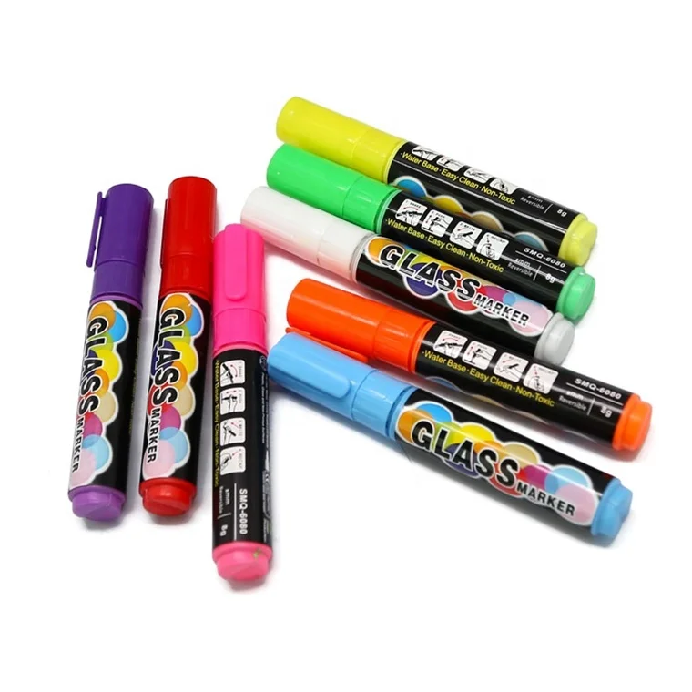 Queenstar Manufacture 8mm Christmas Decoration Window Liquid Chalk Marker China Marker Pen Whiteboard Dry-erase & Wet-erase