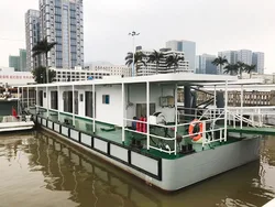 25M Mooring Boat Pontoon Boat for Berthing House Boat Port Office Floating Platform Sea House
