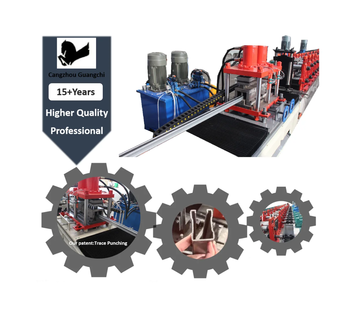 Manufacture High Quality Automatic Photovoltaic Seismic Support Equipment Manufacture of photovoltaic seismic purlin equipment