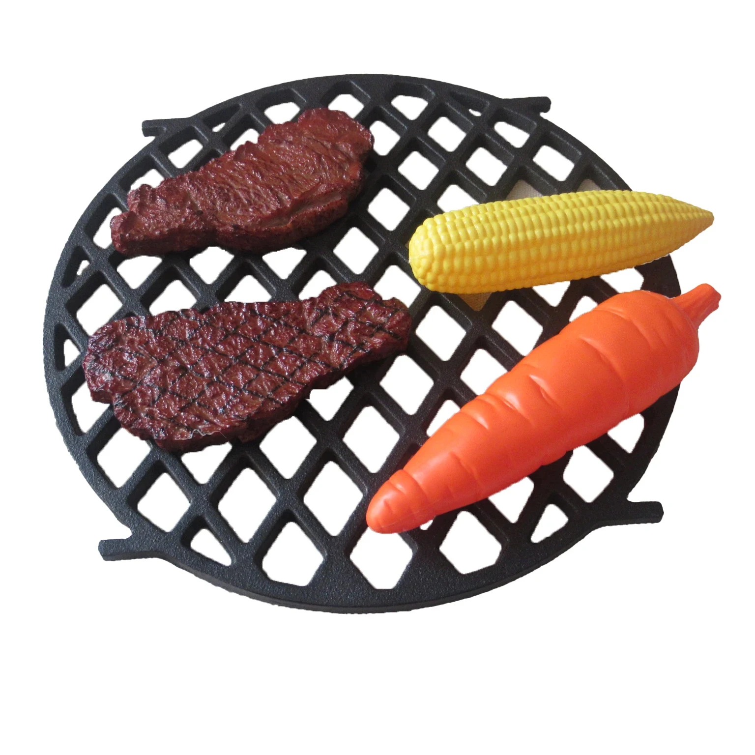 WZ cast iron cookware Roasting Round mesh Nonstick Top Griddle Mesh Bbq Vegetable Fry Grill Cast Iron Griddle Pan