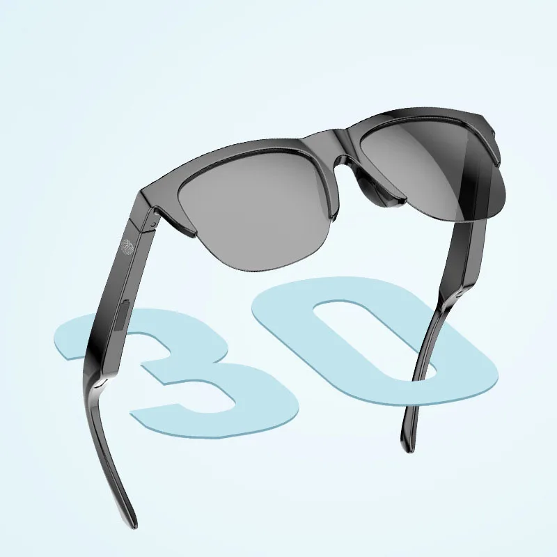 2023 New Smart Blue Tooth 5.3 Glasses Anti Blu ray Stereo Double Speaker Touch Wireless Blue Tooth Smart Sunglasses