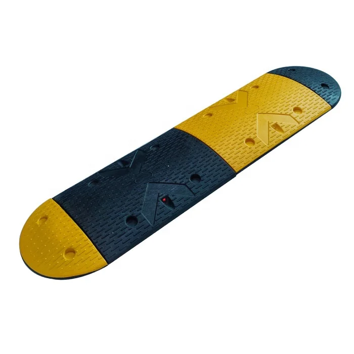 Rubber Traffic Safety Yellow And black rubber speed bumps