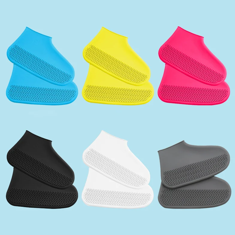 Многоразовые водонепроницаемые чехлы для обуви, Нескользящие силиконовые чехлы для обуви, аксессуары для обуви унисекс