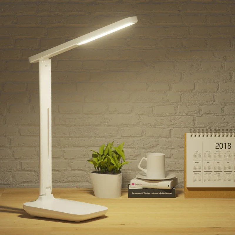 Learn To Read Folding Table Lamp Touch Dimmer Table Lamp LED Desk Lamp with USB Port