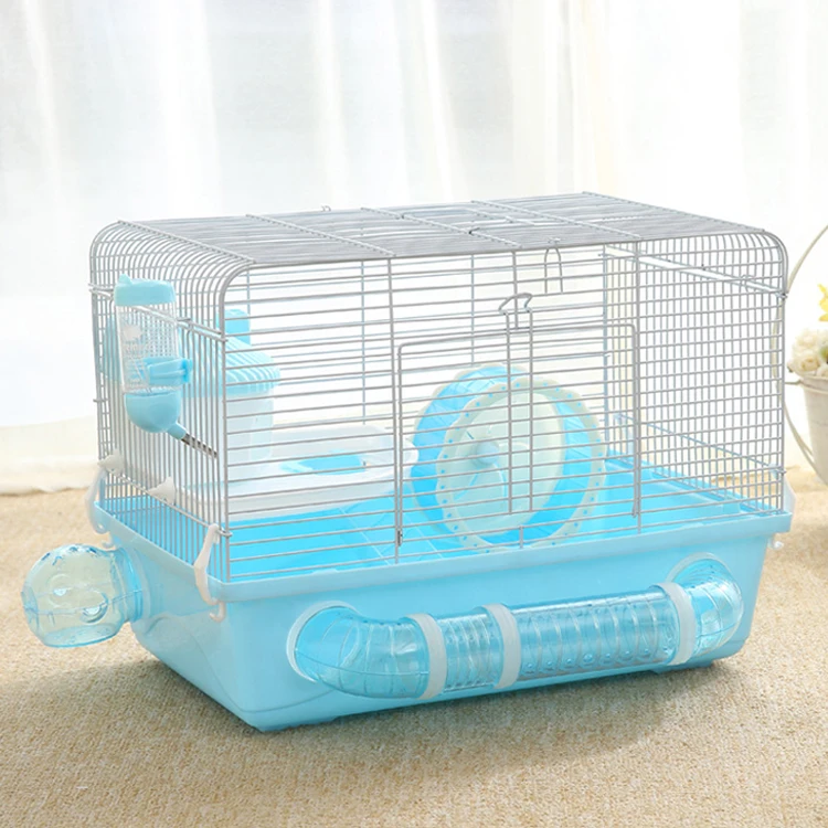 Amazon Hot PP Plastic Accessories Iron Wire Small Large Cheap Luxury Hamster Villa Cage