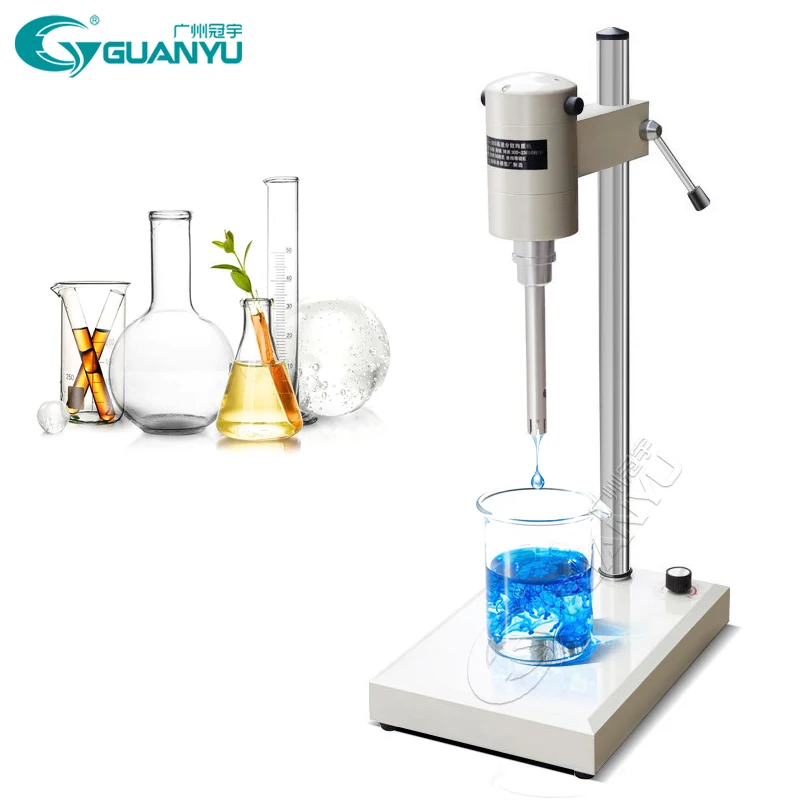 Лабораторный эмульгирующий гомогенизатор Guanyu 40L, лабораторный косметический крем-миксер, роторный статор