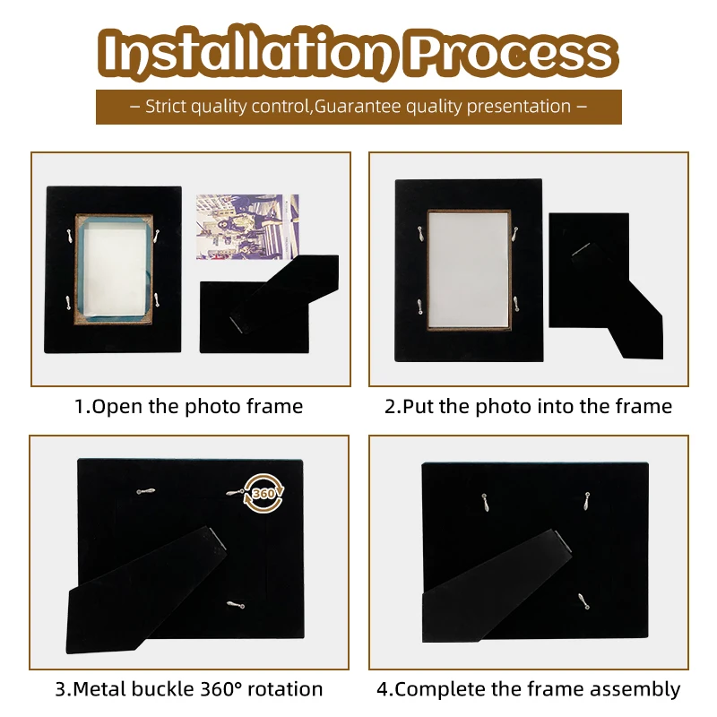 living room light luxury simple modern metal frame brown soft leather photo frame