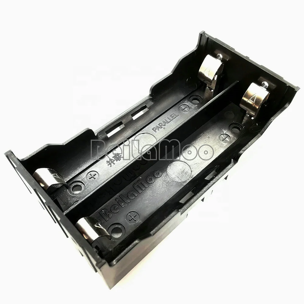 Dual 18650 two cells box with PC Board Pins  1865 batt holder battery case