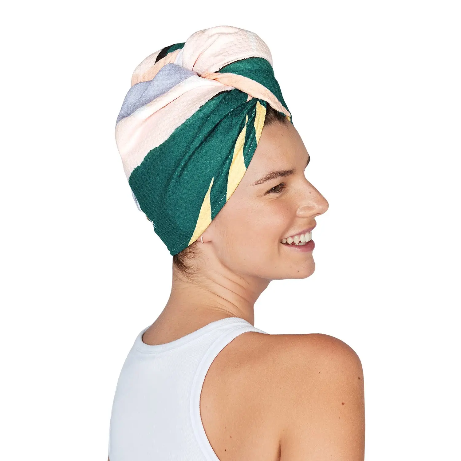 Turban Hair Towel - for Home & The Beach - Super Absorbent, Quick Dry - Retreat - Santa Elena Oasis, One Size