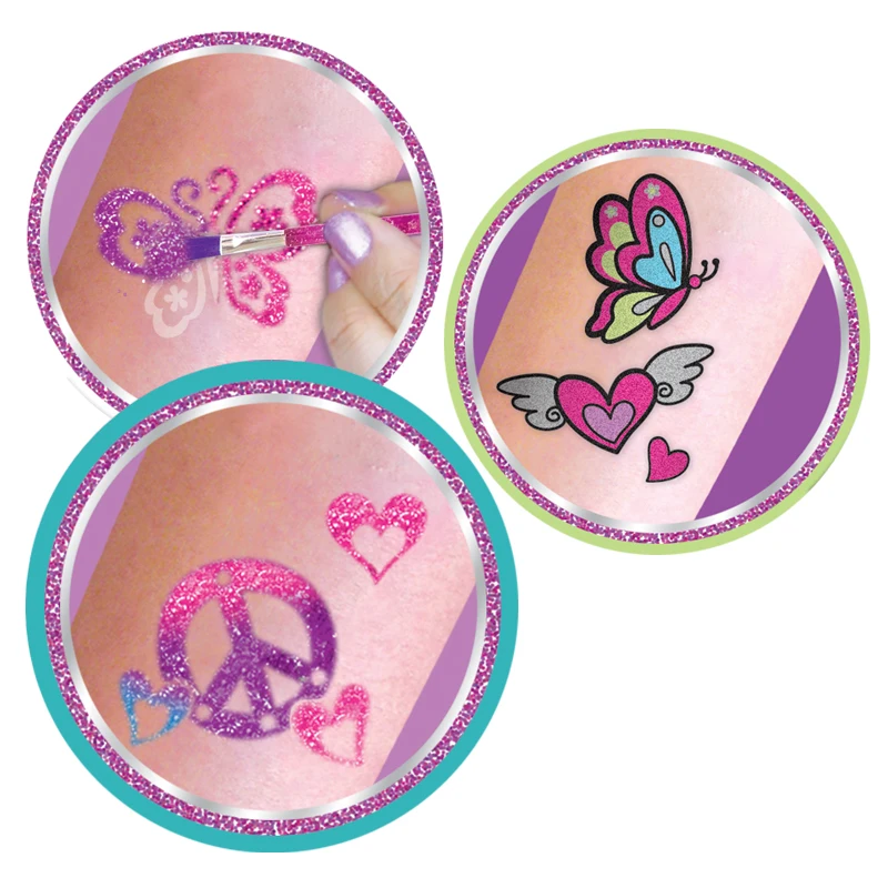 2023 Children makeup  Fashion nail art nail polish Makeup Toys body art waterproof temporary tattoo female body art tattoos