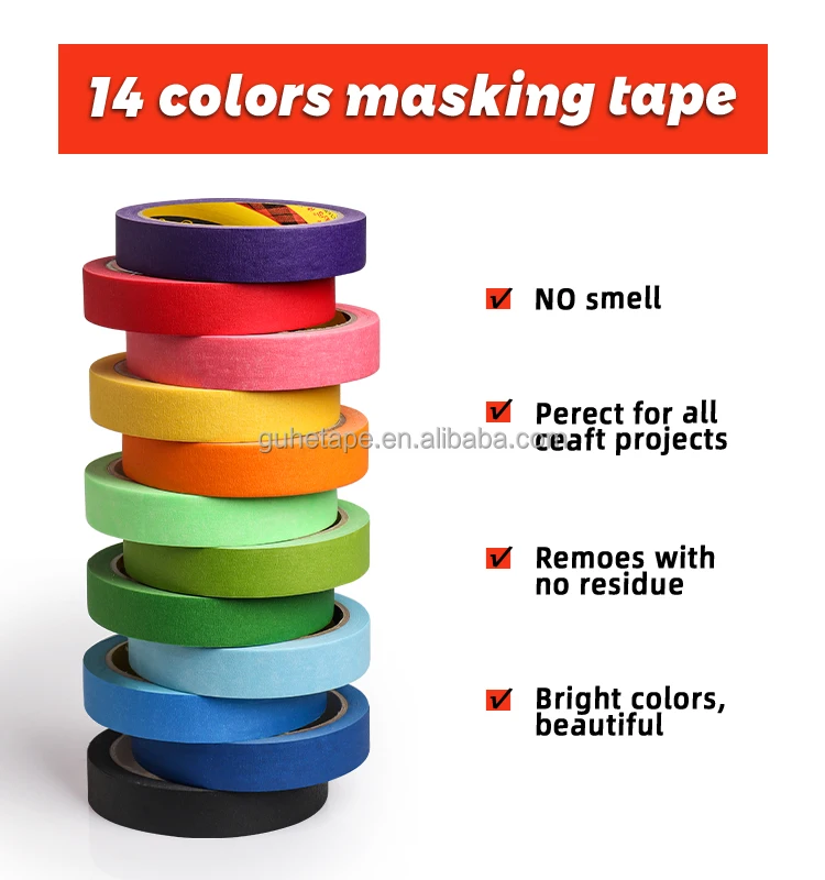 Colored Masking Rainbow  Painters Colorful Craft Art Paper Tape Kids  Arts Crafts DIY Decorative Decoration  Supplies