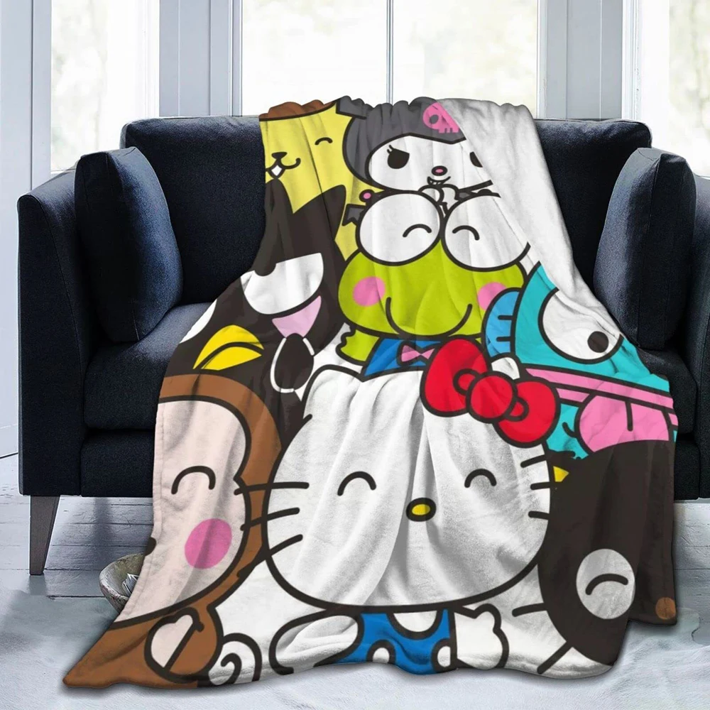 Популярный мультфильм heello kitty цифровая печать фланелевое одеяло