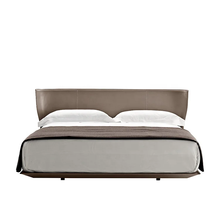 Italian Bedroom Furniture Modern Designer Minimalist Bedroom Double Leather Bed