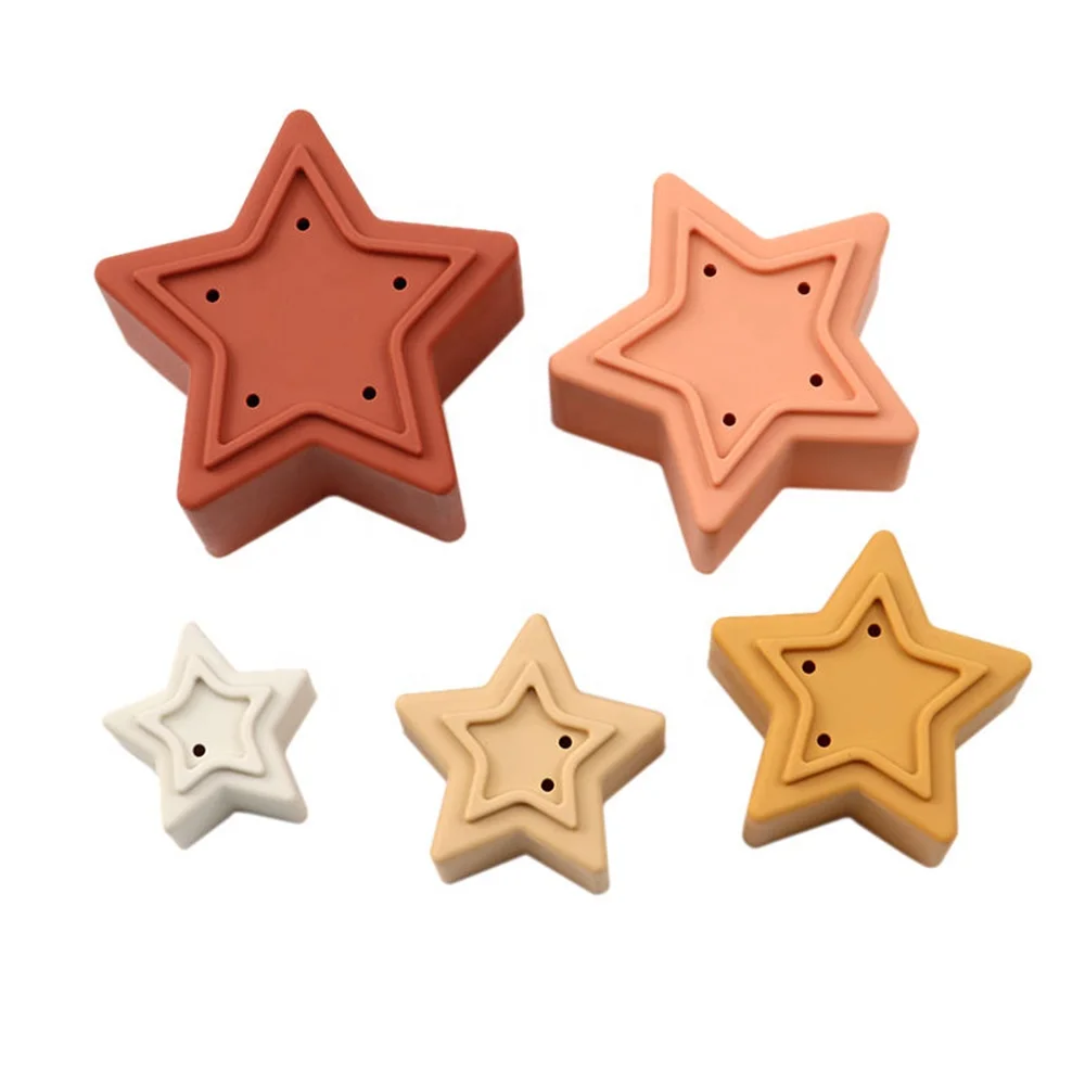 LoveBond New Products Baby Silicone Stacking Toys Infants Education Toys Rainbow Building Blocks For Children