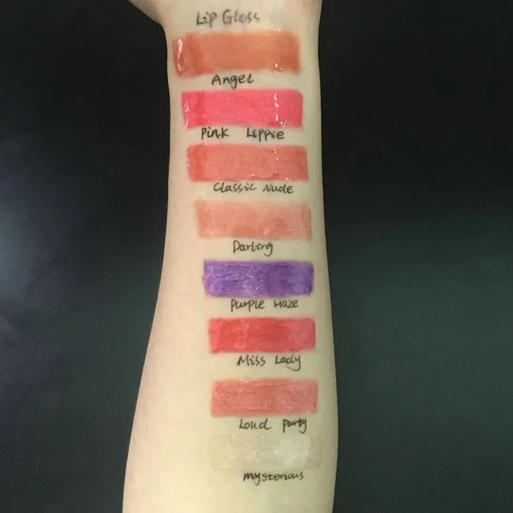 
50 pcs lipgloss plumper lipgloss shiny glitter shimmer plume lip gloss multi colors private label lip gloss 