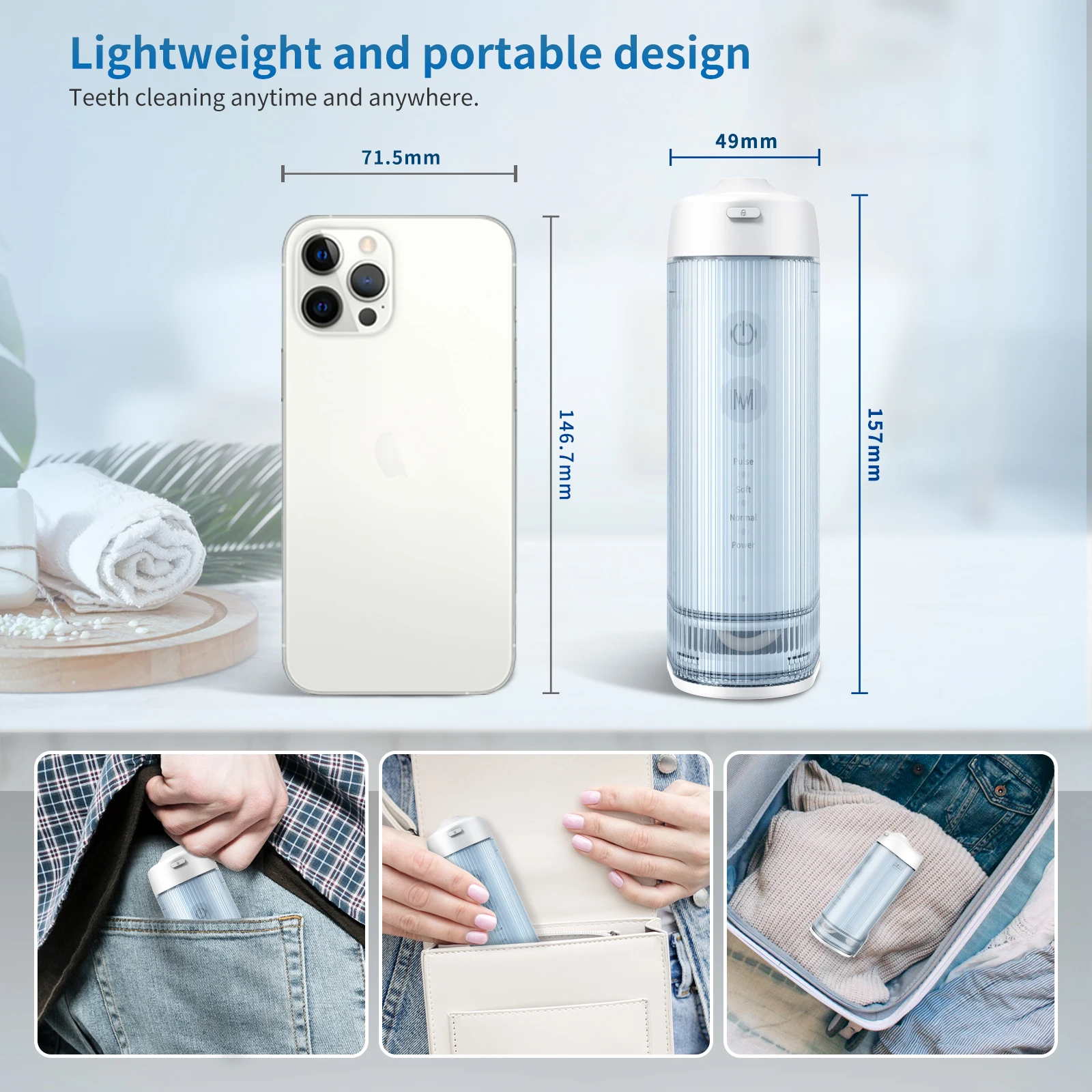 Water Thread Floss Pick Machine Power Floss Waterpick Oral Irrigator Manufacturer Dental Jet Water Flosser Electric