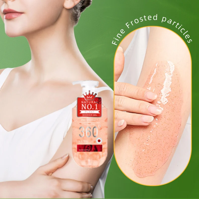 Best Private Label 500ml Natural Organic Body Wash Skin Whitening Exfoliating Milk Perfume Shower Gel