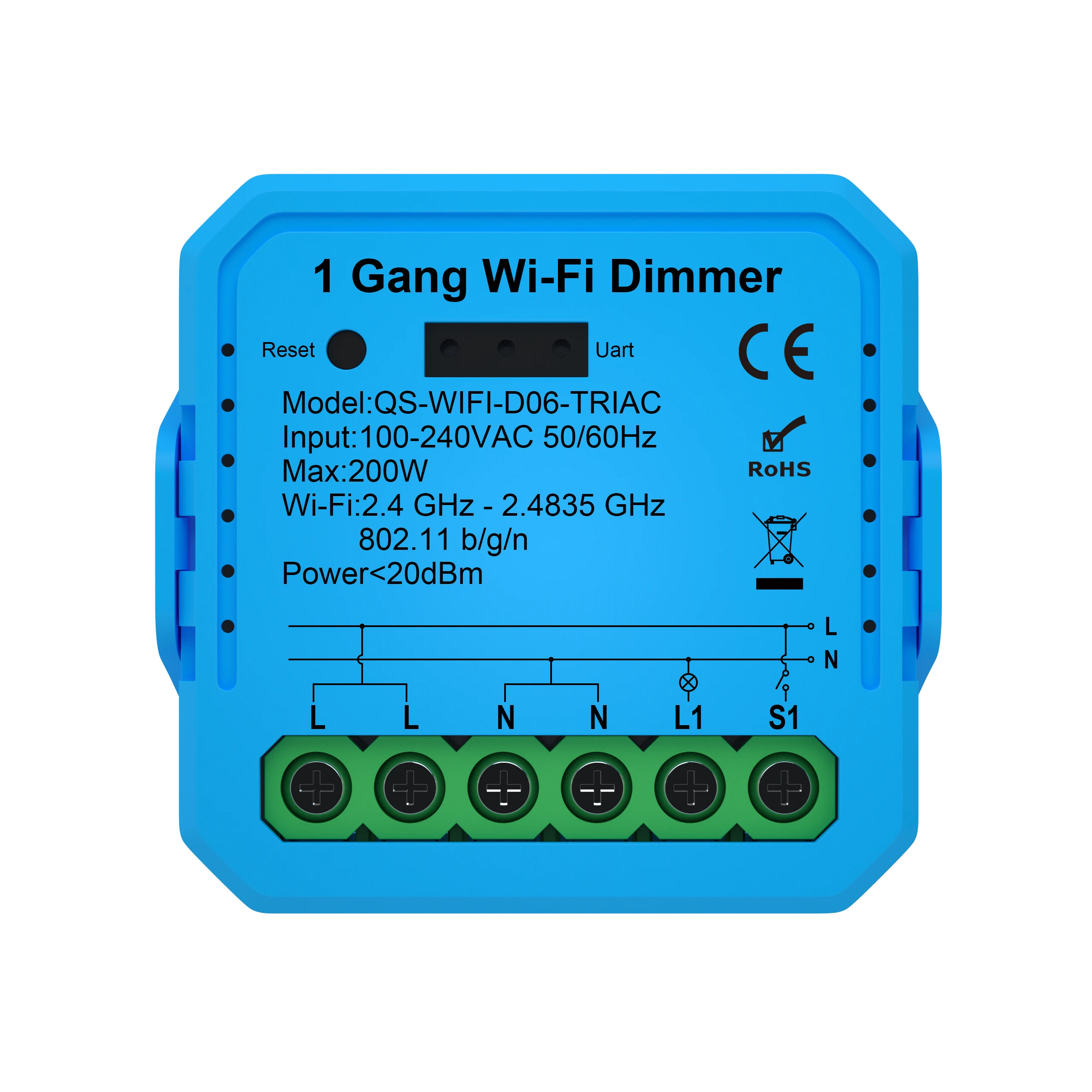 CE ROHS New Wireless smart home remote control tuya Smart Switch light Dimmer Switch Home Smart Wall Wifi Light Switch