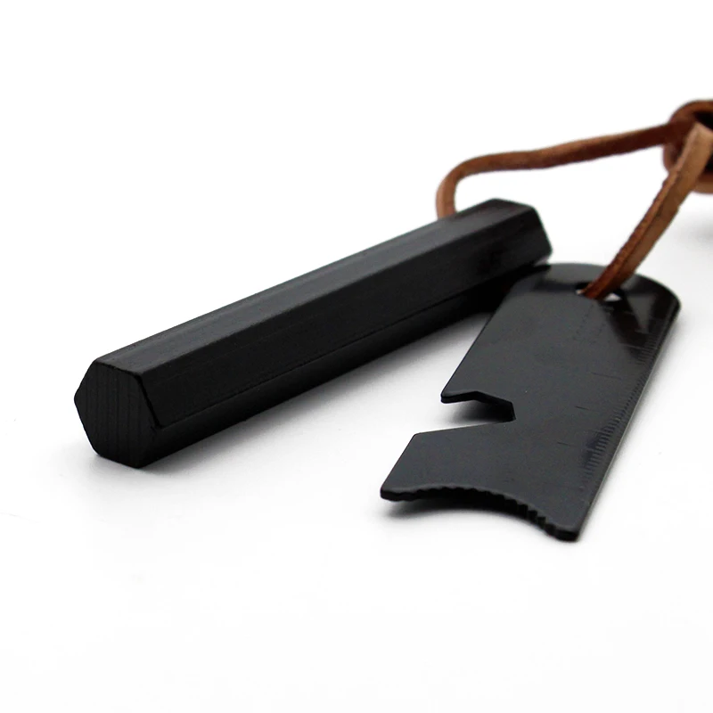 10inch Outdoor Camping Survival Magnesium Hexagon Ferrocerium Rod Ferro Flint and Steel Firestarter