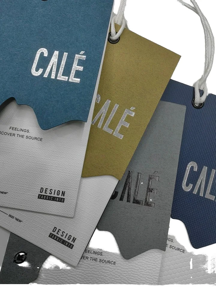 Custom Cardboard Labels Hang Tags for Clothing Manufacturer Custom Thick White Paper Swing Garment Label Hang tags for Clothing