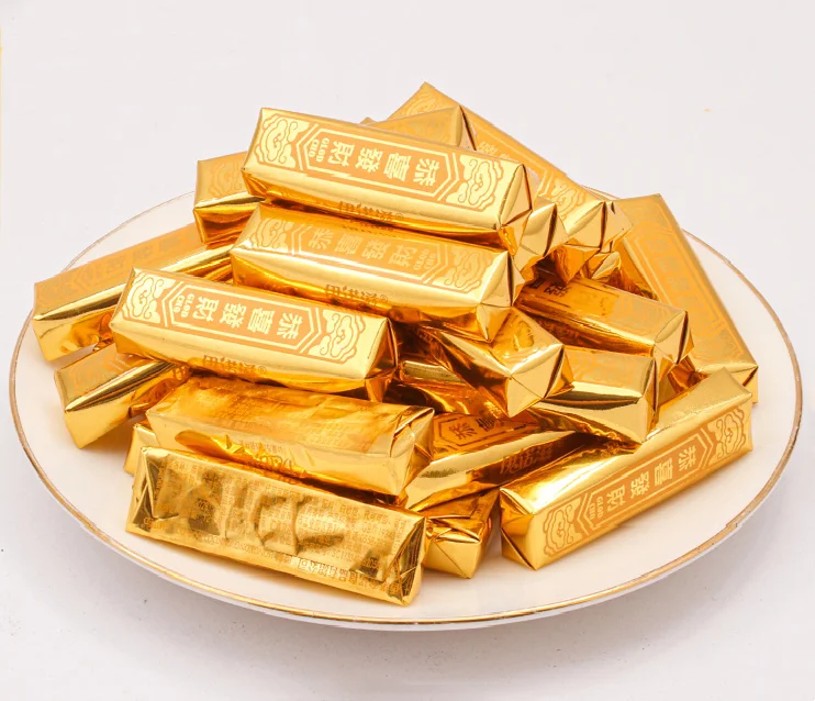 High quality Milk chocolate for festivals with best wishes, Chinese factory wholesale shape changeable golden chocolate