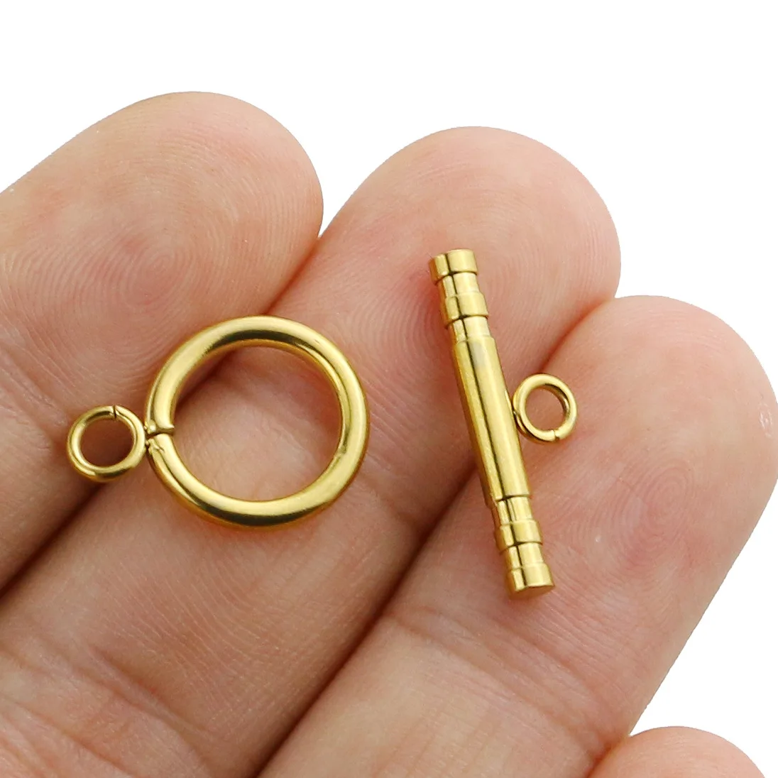 Stainless Steel OT Clasps Buckle Irregular Curved Toggle Clasp Connectors for Bracelet Necklace DIY