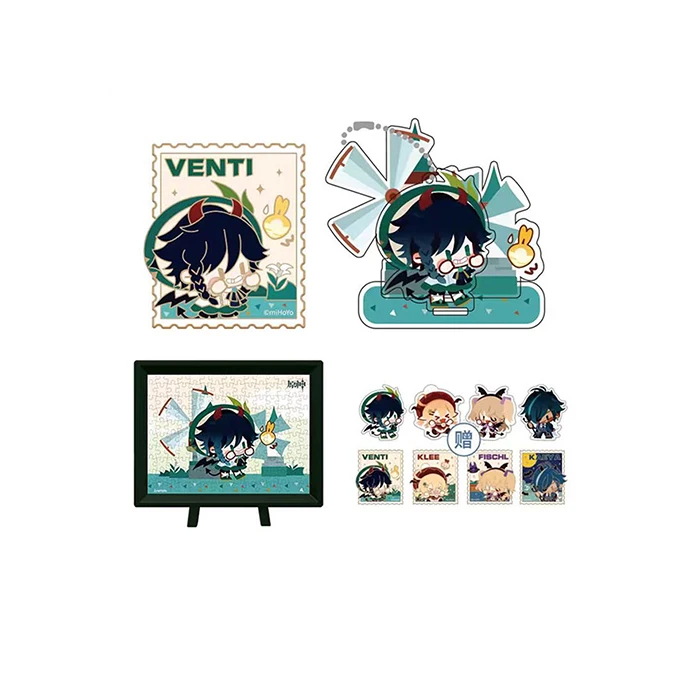 Home Decoration Acrylic Cartoon Photo Display Stand Genshin Impact Figure Acrylic Stand Display