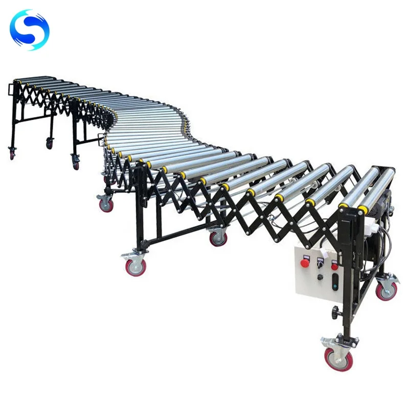 Factory Customized Motor Driven Chain  Extender Steel Roller Conveyor