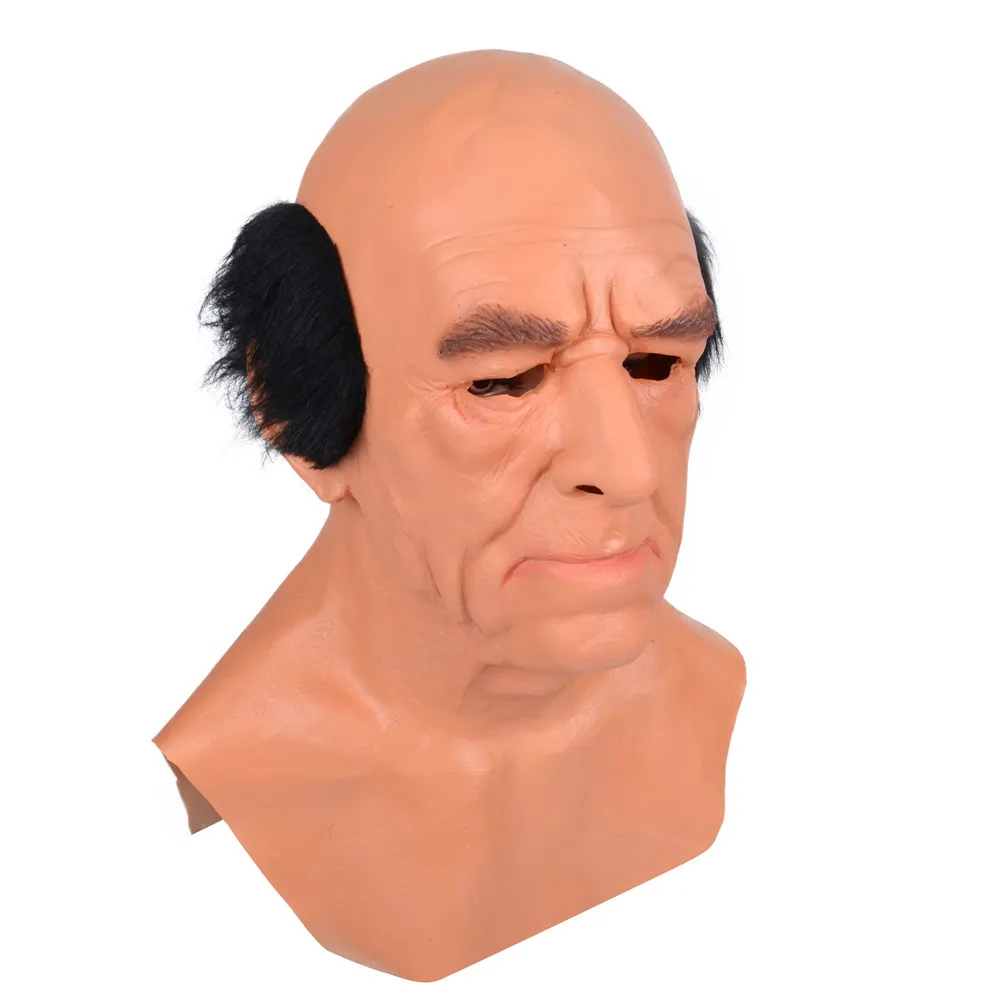 Adult Realistic Men Mask Latex Full Head Halloween Disguise Mediterranean Men Headgear