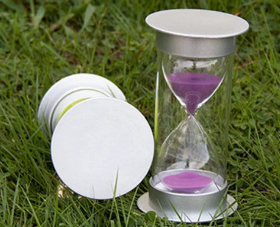 Decorative Silver Cover  Kids Eating Timing Restaurant Use Hourglass Sand Timer
