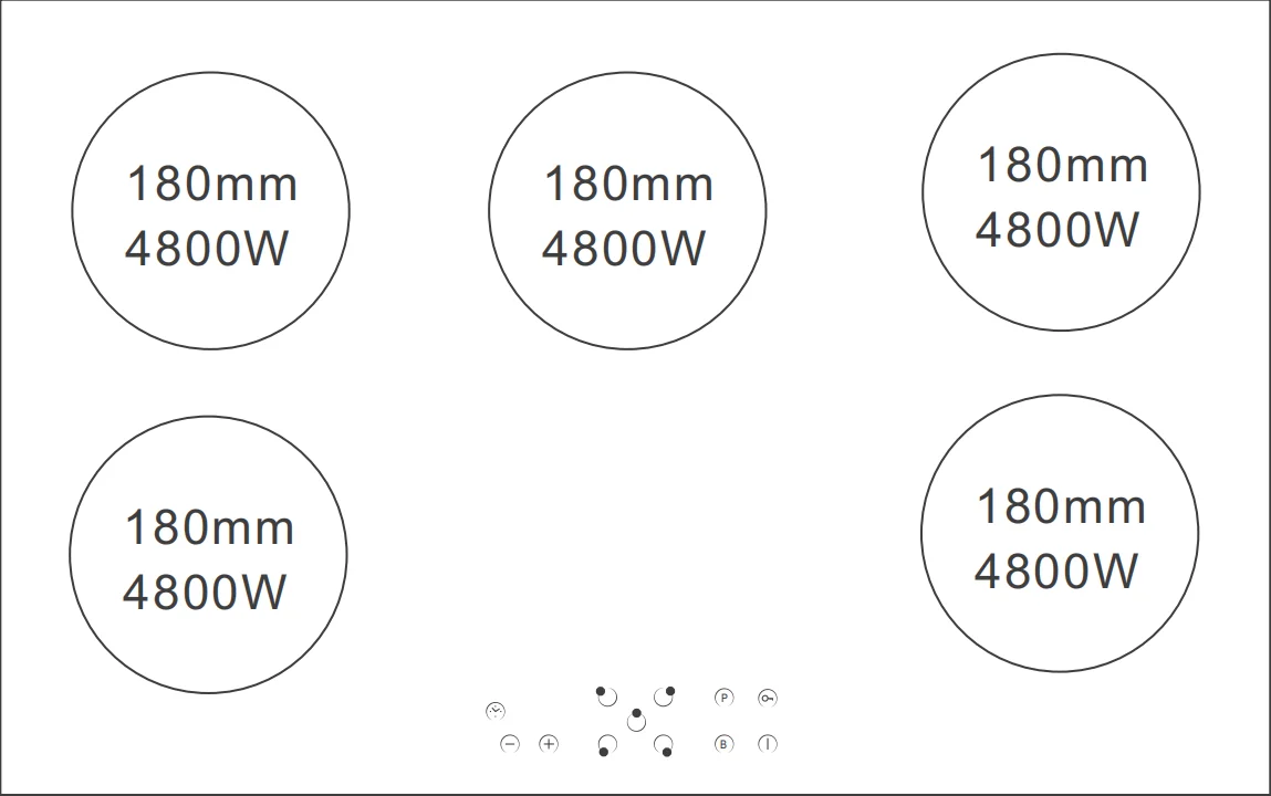 Universal Induction Hob Electric Cooktop Induction Stove Cooker 5 Burner Induction Cooker