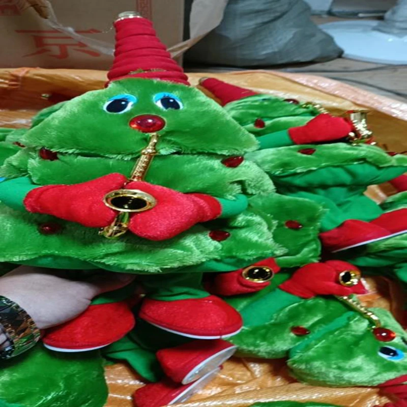 Wholesale singing Christmas tree toy Custom High Quality Stuffed Dancing Christmas Tree Toy