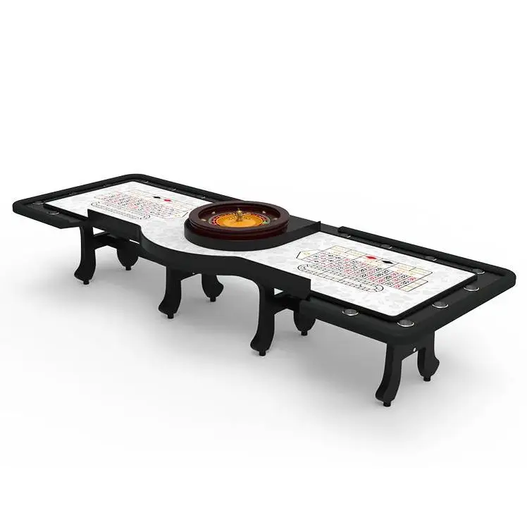 YH Professional Free Roulette Ball Casino Style Roulette Poker Table With Cup Holder
