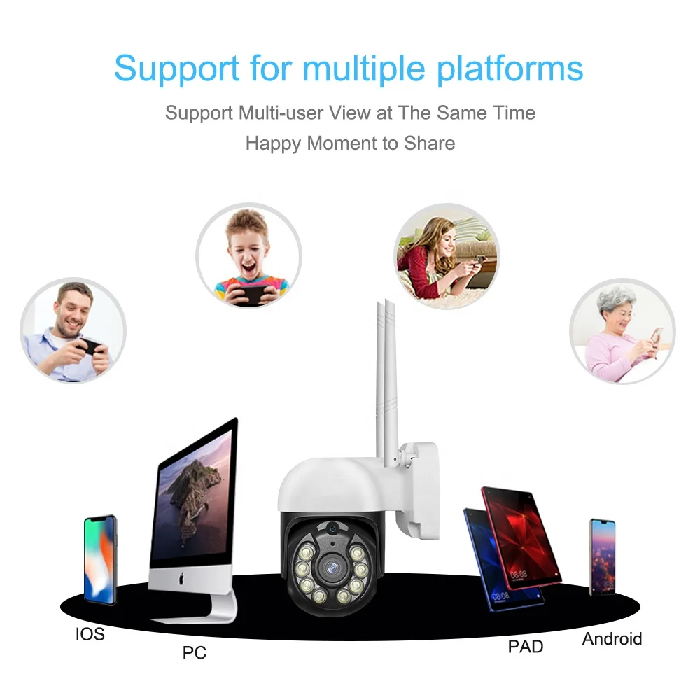 PTZ 4H 4cam Видеосистема Tuya Smart Life камеры наблюдения NVR Kit 1080P Беспроводной Wi-Fi система видеонаблюдения камера безопасности