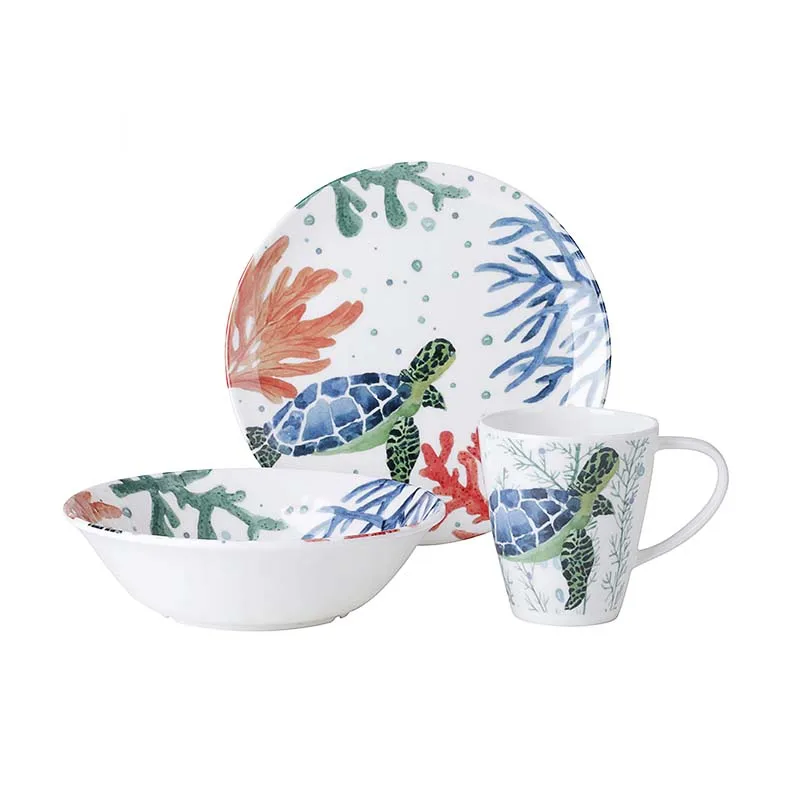 Kuwai Market Dishwasher Safe Sea Star A Grade Melamine As Bone China Dinnerware