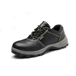 Factory Directly Working Men Steel Toe Breathable Leather Rubber Sole Safety Shoes