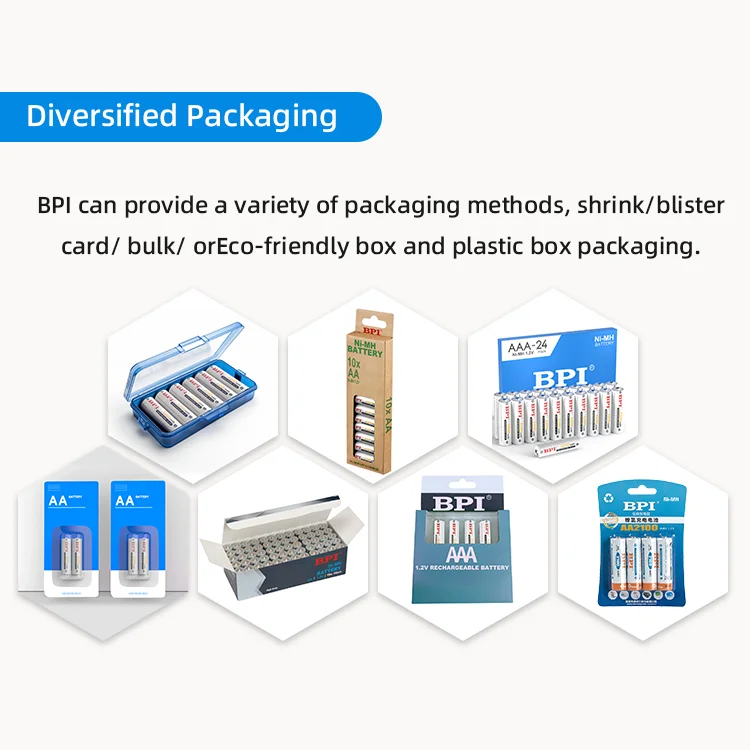 Supermarket Wholesale Rechargeable 1.2V 1.5V 9V Aaa Aa 9V C D Nimh Cell 9 Volt 700Mah 3000Mah Nickel Metal Hydride Ni-Mh Battery