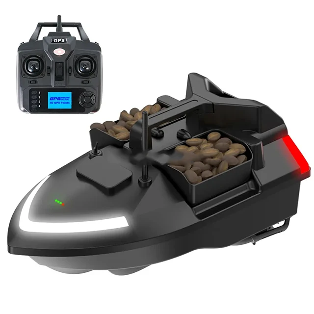 Best Quality Dual Motor 40 Points Night Light Belt GPS Remote Control RC Bait Boat Carp Fishing Device